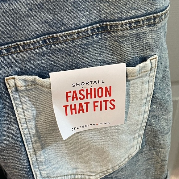 Celebrity Pink Two-Tone Jean Shorts - Picture 7 of 9